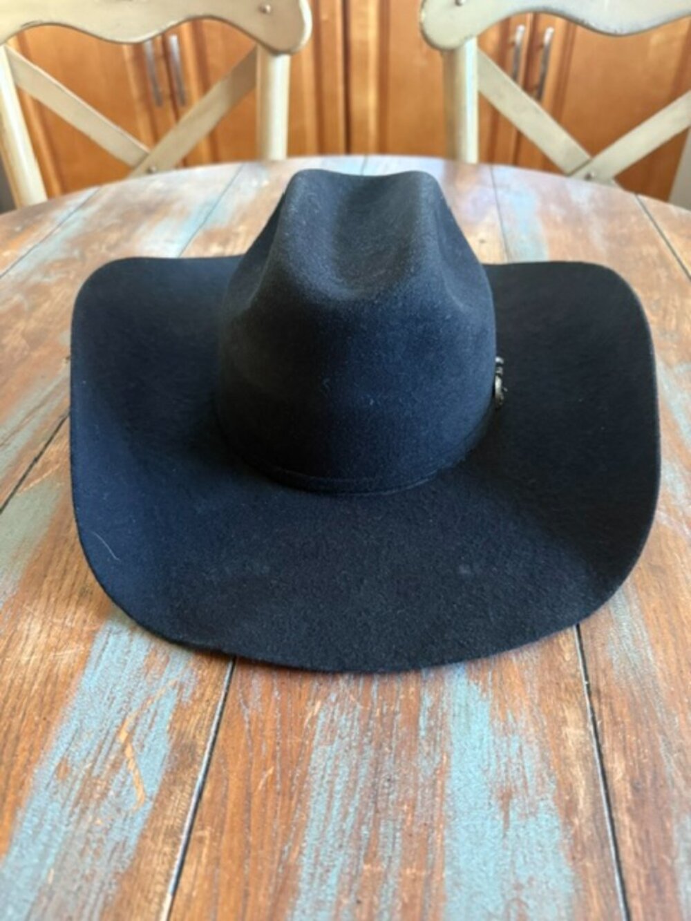 Resistol "Brent" 3X Black Western Cowboy Hat - Size 7 1/4 Excellent